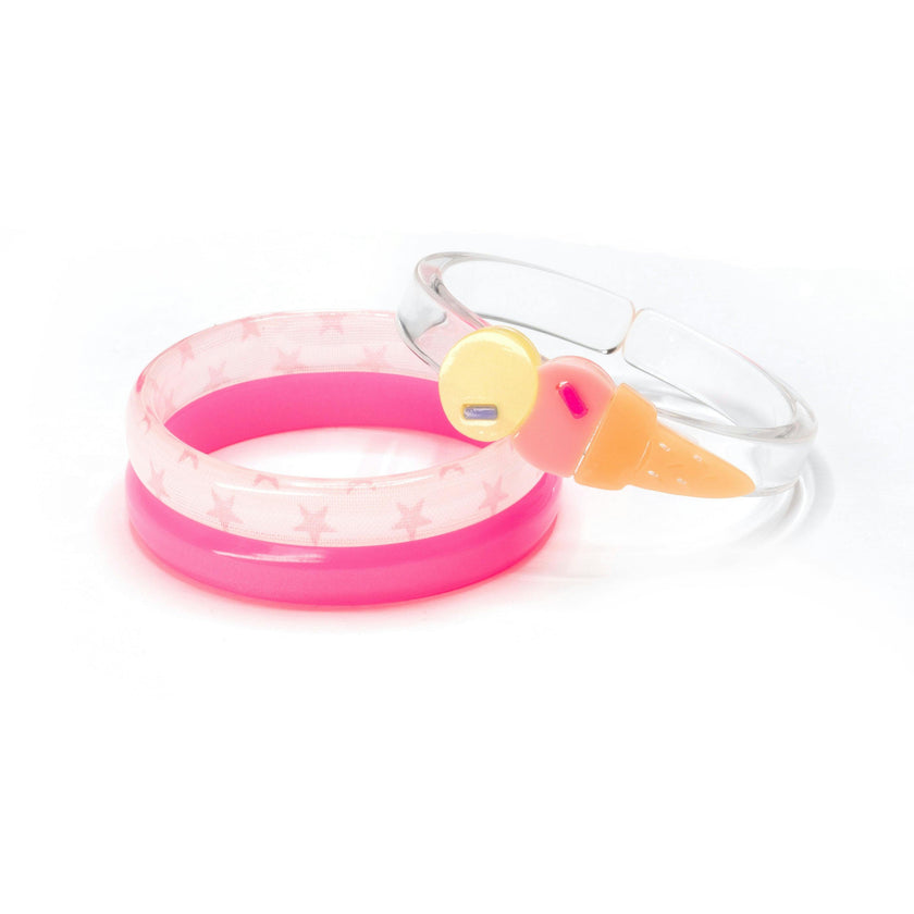 Ice Cream Double Scoop Pink Yellow Bangles