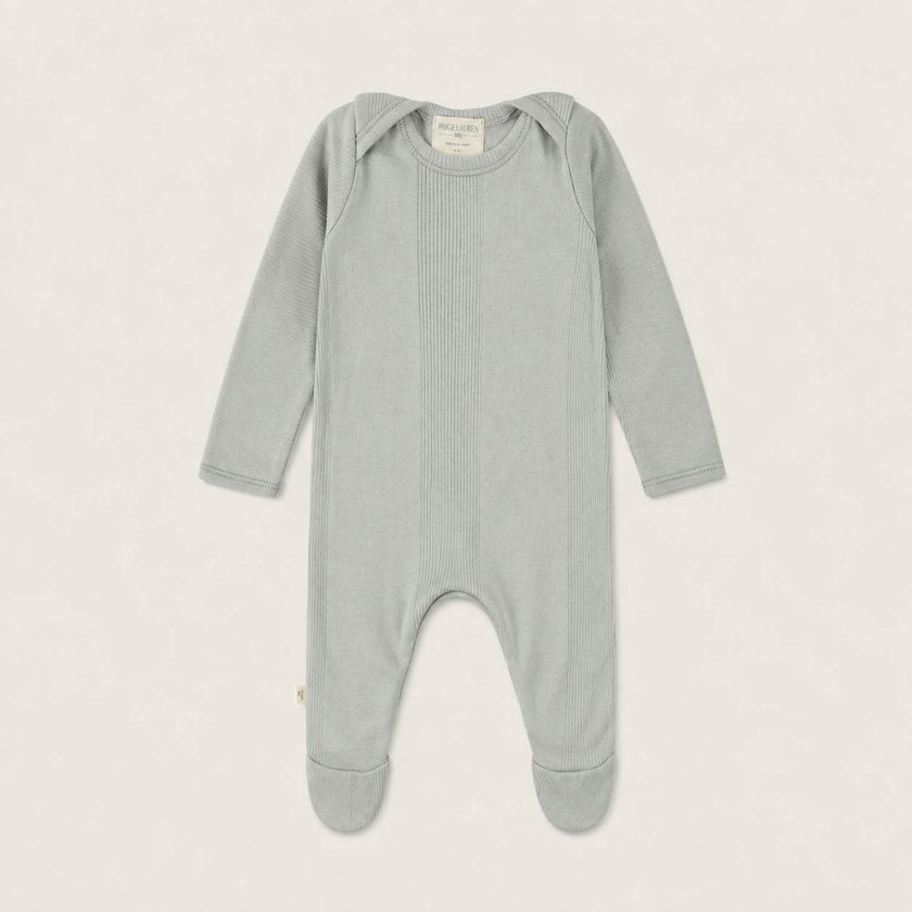 Variegated Rib Lap Tee Footie Pajama