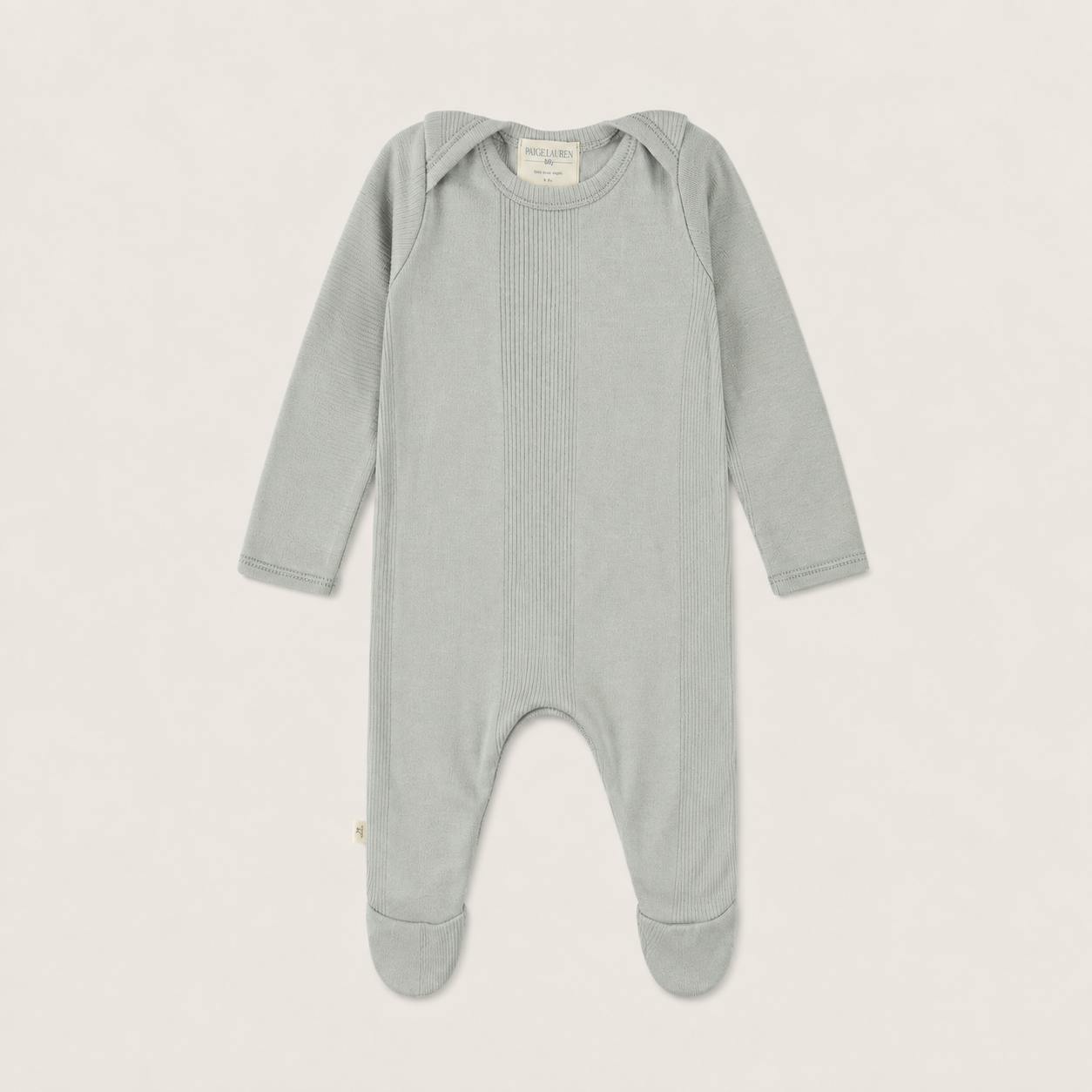 Variegated Rib Lap Tee Footie Pajama