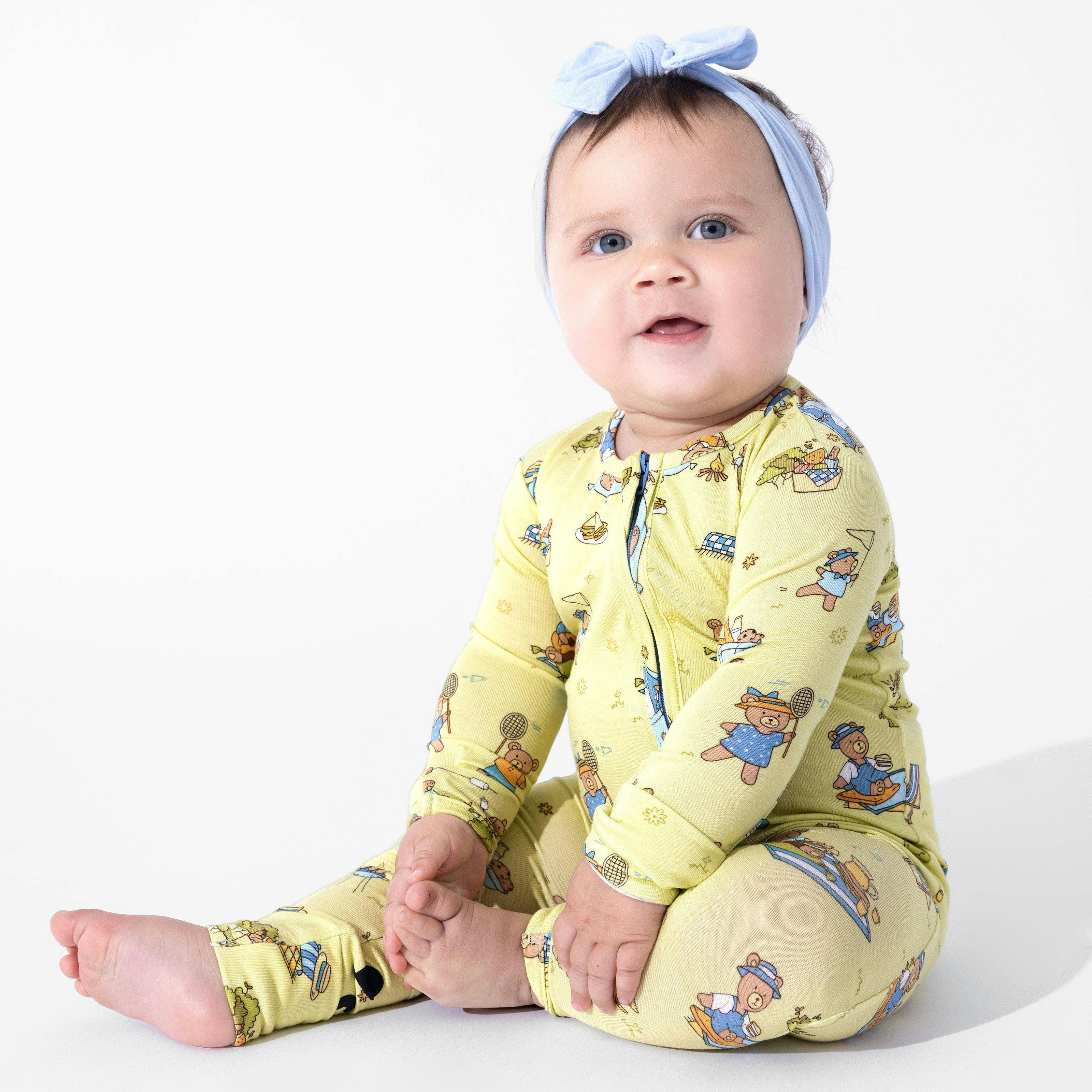Teddy Bear Picnic Bamboo Convertible Footie