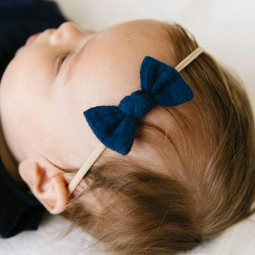 The Olivia Three Bow Mini Headband Set