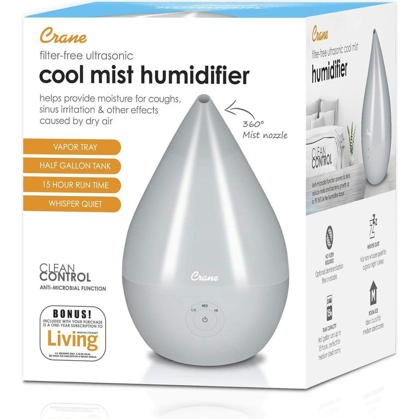 Droplet Cool-Mist Humidifier with Vapor Tray