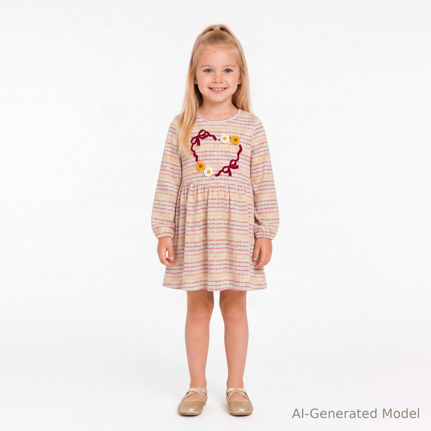 "Thankful" Jersey Dress | Autumn Bow Heart