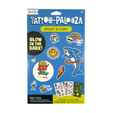 Tattoo-Palooza Glow in the Dark Temporary Tattoos - Bright & Funny - 3 Sheets
