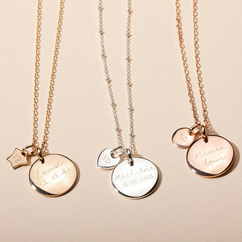 Personalized Birthday Necklace, 18k Rose Gold Plated
