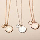 Personalized Birthday Necklace, 14k Gold Plated