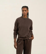 Womens Recycled Fleece Classic Sweatshirt - Recycled Fleece - Mineral Ganache