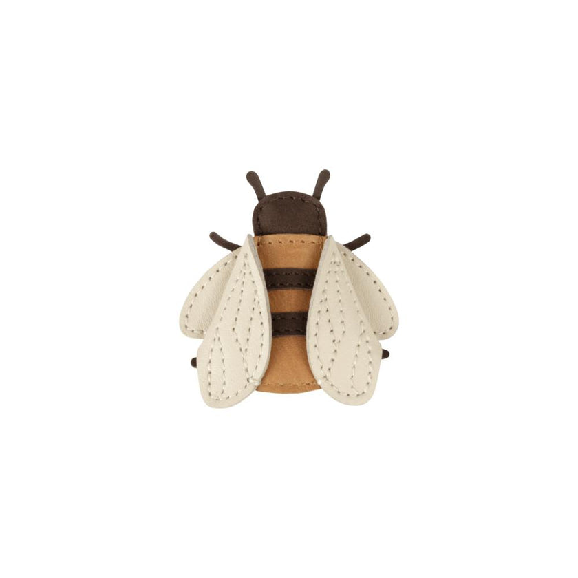 Zaza Sky Hairclip | Bee | Camel Classic Leather