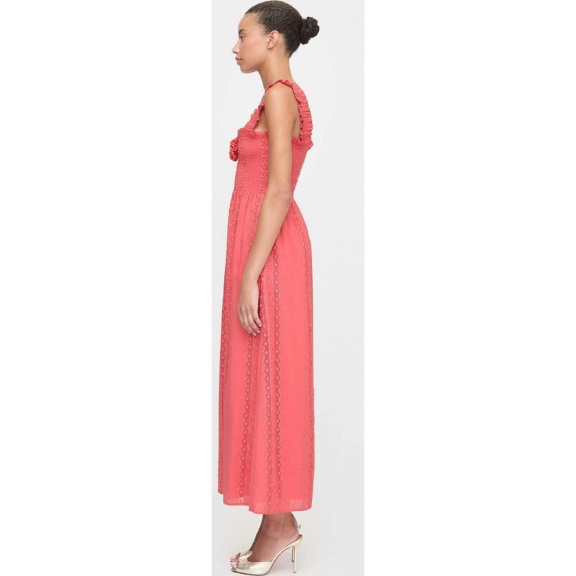 The Rosetta Nap Dress - Coral Voile Broderie