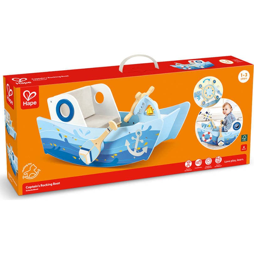 Hape: Captains Rocking Boat - Wooden Ride-On Seat Chair Rocker