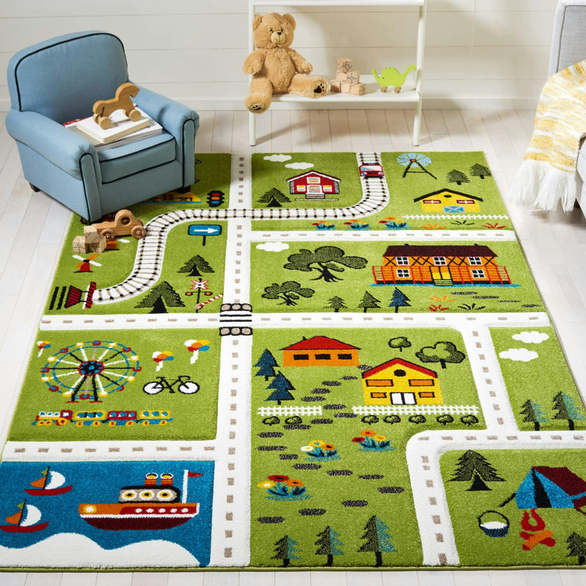 Carousel Kids Easton Rug, Green