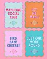 Mahjong Shuffler Cards - set of 4 matte cards