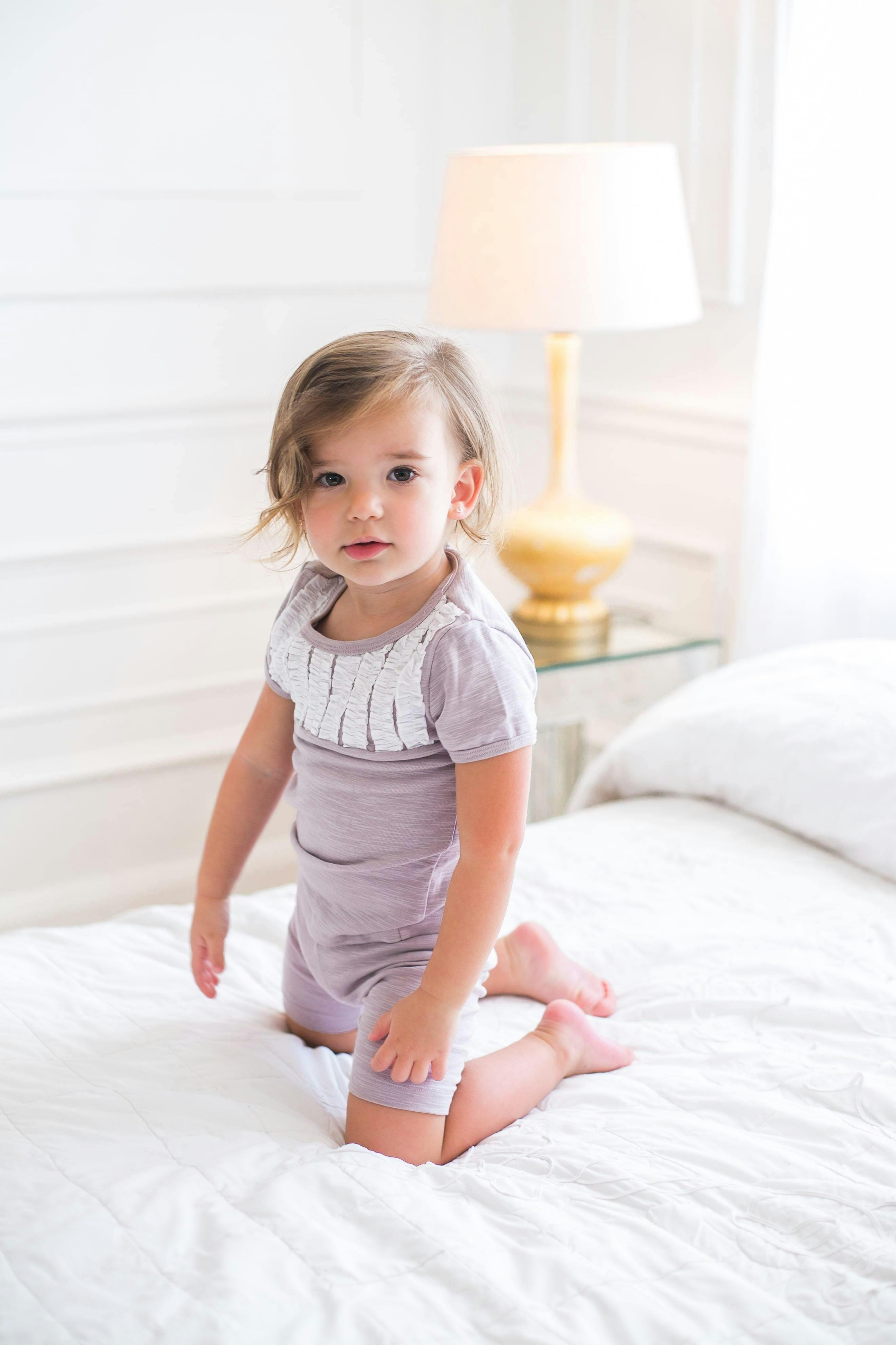 Tux Ruffle 2-Piece Top & Short Set