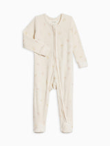 Kit Ribbed Zipper Sleeper Dario Stripe/Oat