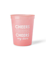 Packed Party Cheers My Dears Color Changing Party Cups 10ct - 15 oz BPA-Free Shatterproof Reusable Cups That Change from Pink to Red with Cold Liquid