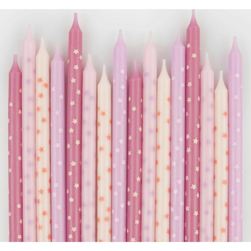 Pink Stars Candles