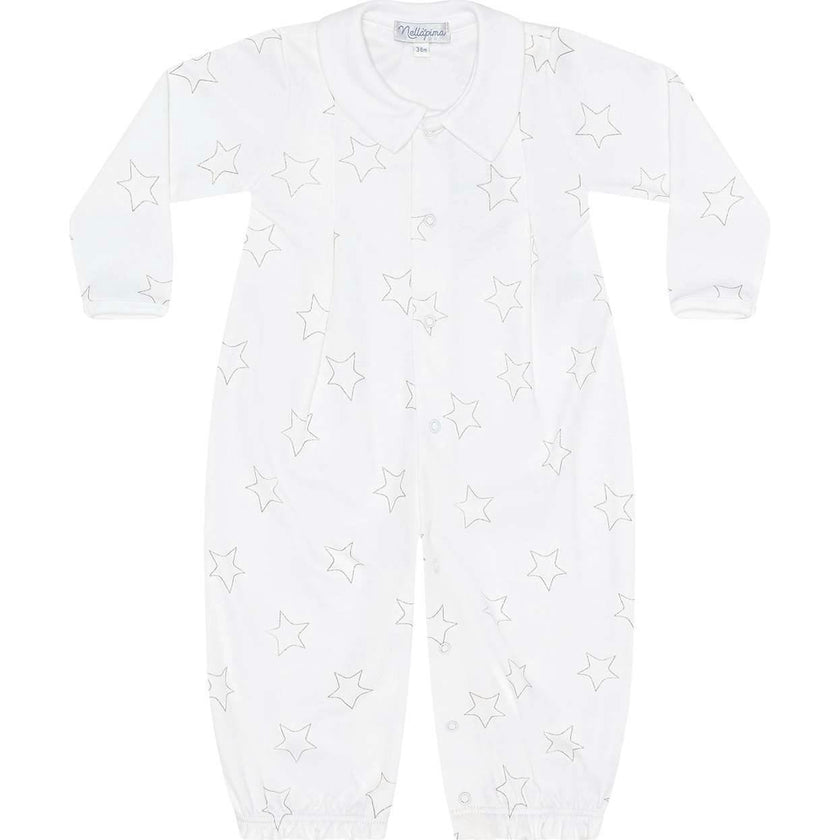 Grey Stars Print Converter Gown
