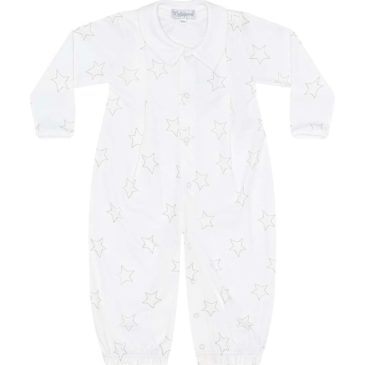 Grey Stars Print Converter Gown