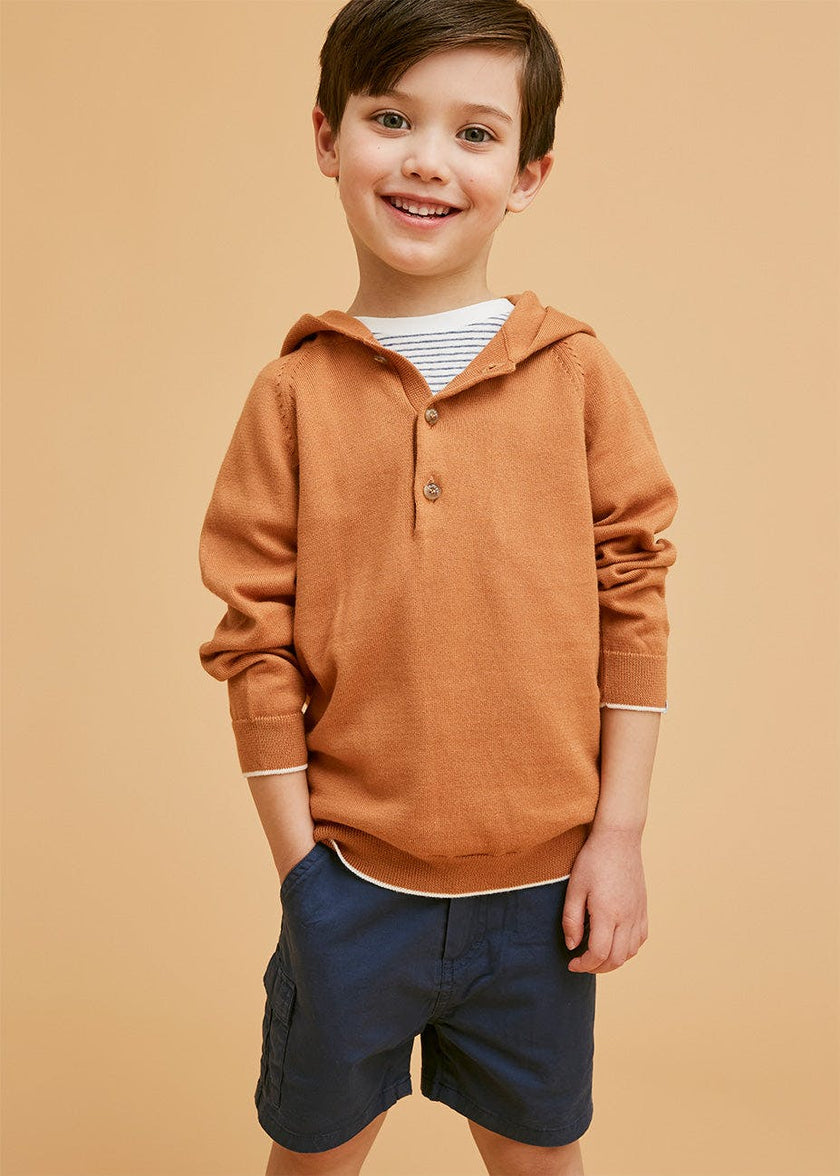 Rust Cotton Hoodie