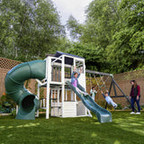 Wrangler Way Wooden Swing Set / Playset With Playhouse