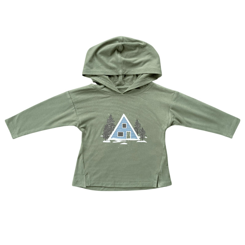 Boys Jersey Hoodie in Snow Lodge
