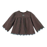 Dark Brown Polka Dot Scallop Set