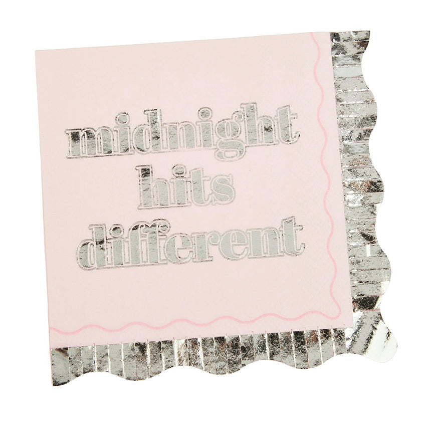Packed Party Silver Fringe Napkins, Party Paper Ware
