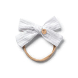 Halo Luxe Luxury Newborn Baby Girl Gift Bundle - Premium Soft Fabric Accessories