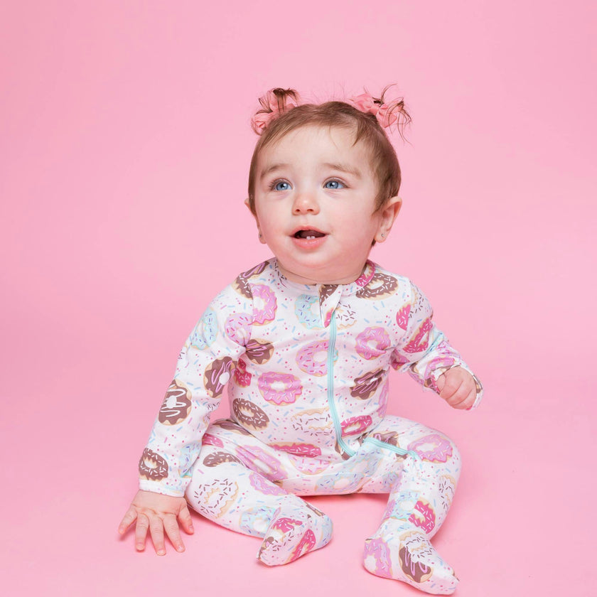 Zipped Long Sleeve Footed Onesie