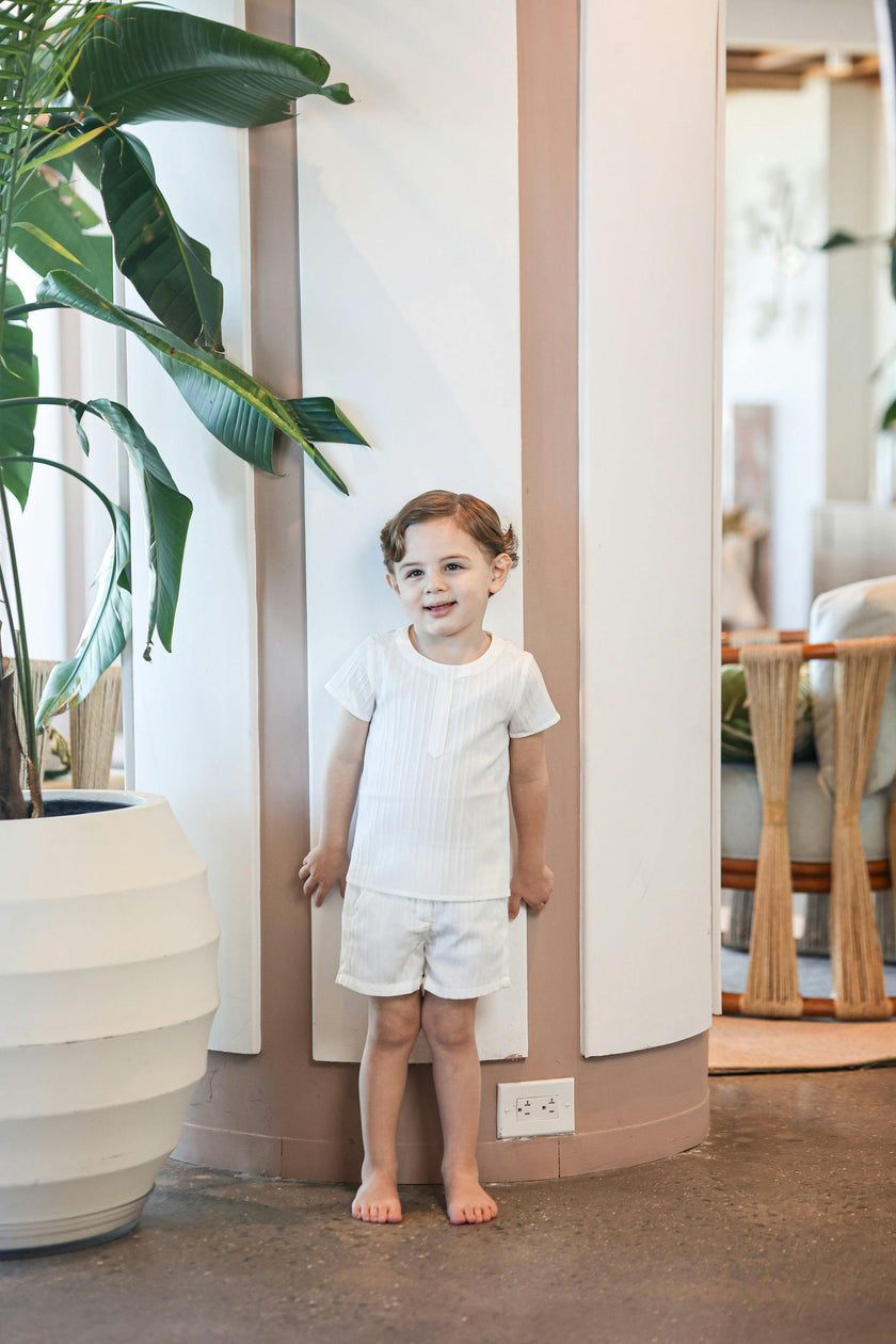 Striped Faux Tab Boys 2Pc Set