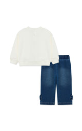Bow Top With Pant Set (2T-4T)