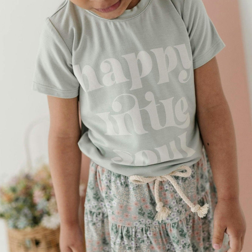 Girl's Short Sleeve Tee in Happy Little Soul