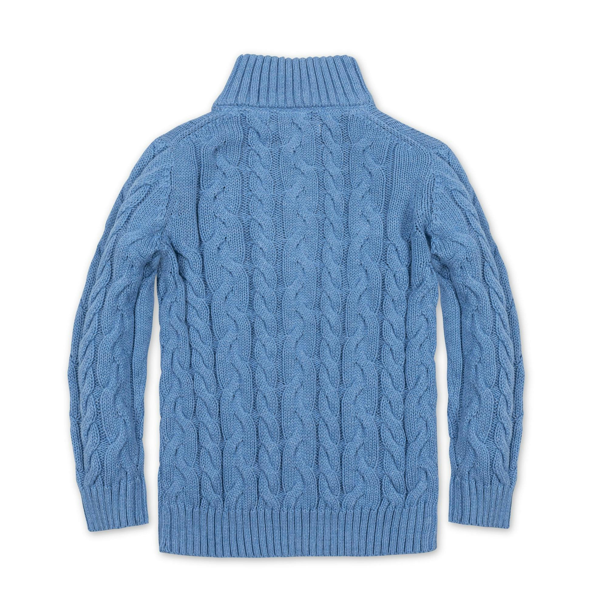 Organic Mock Neck Cable Sweater