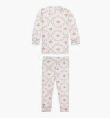 The Tiny Sully Pajama Set - Light Pink Trellis