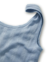 Women's Pointelle Tank in Periwinkle