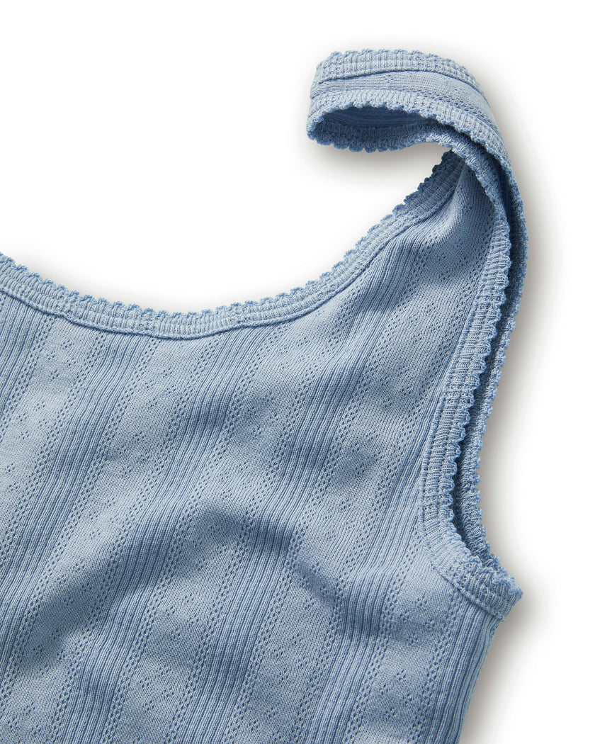 Women's Pointelle Tank in Periwinkle