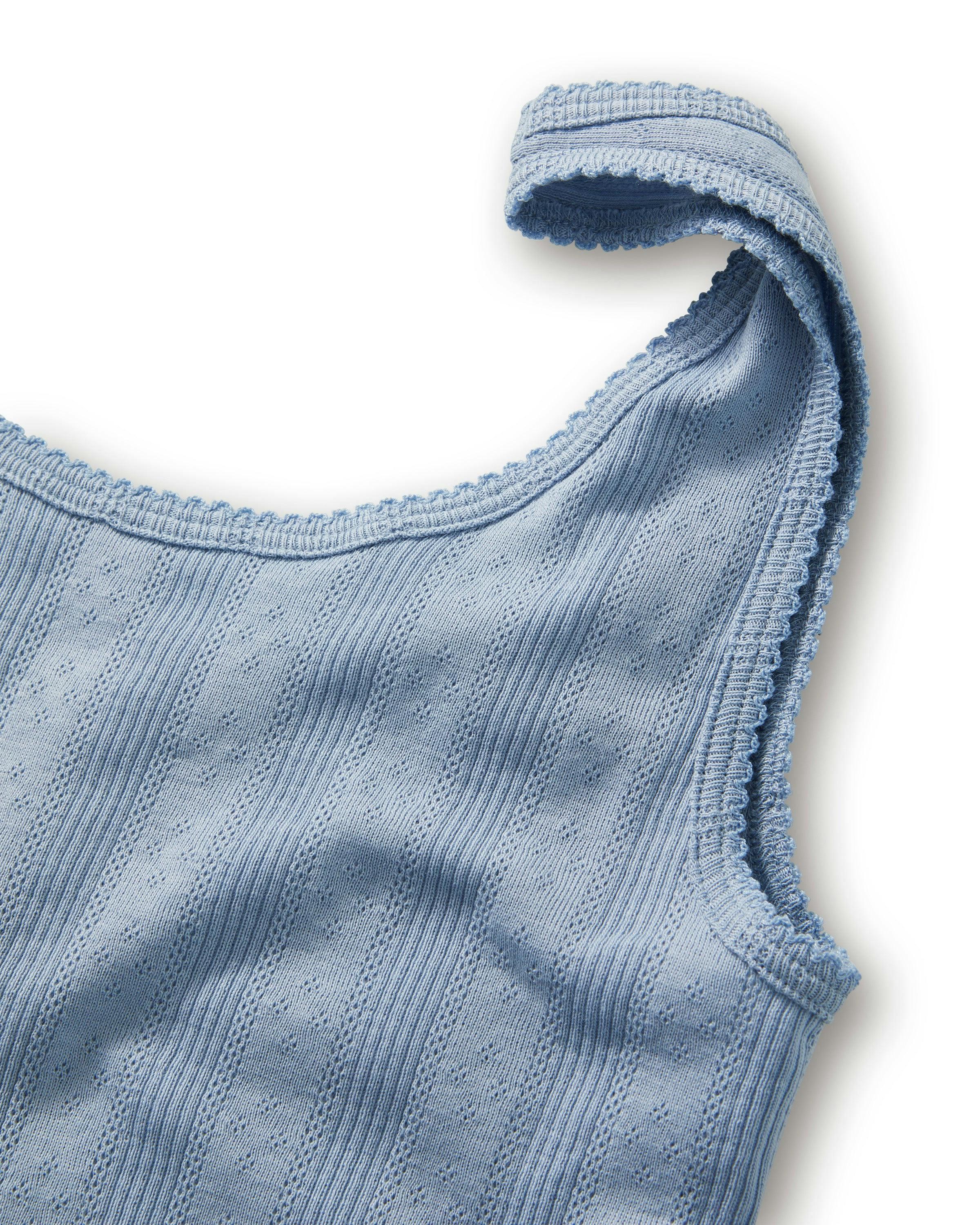 Women's Pointelle Tank in Periwinkle