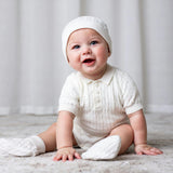 Organic Sweater Beanie and Bootie Set