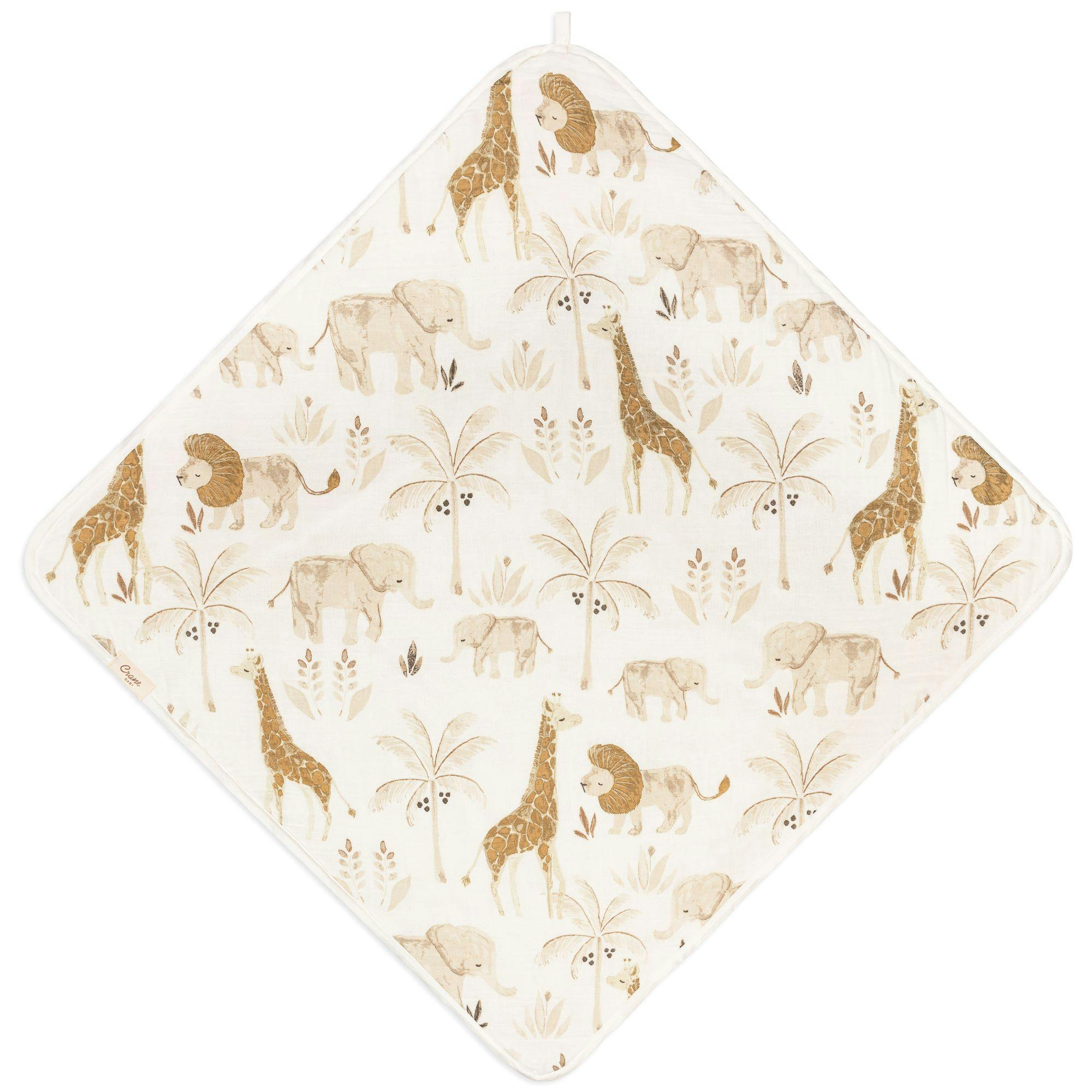 Kendi Safari Animal Hooded Baby Bath Towel