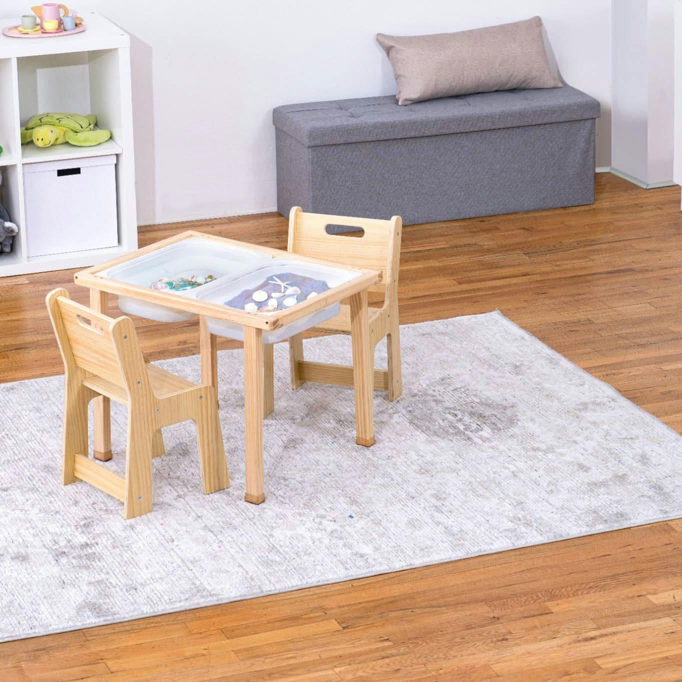 Cordia Wooden Kids Activity Table & Chair Set – Montessori-Inspired Desk for Play & Learning