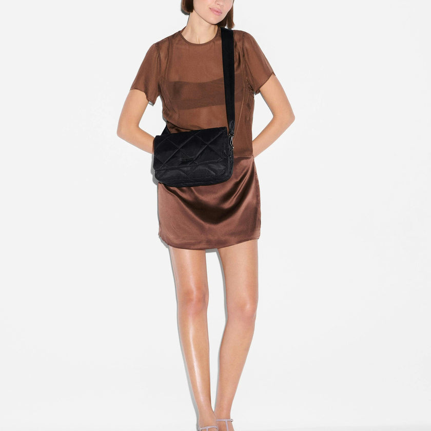 Black Madison Flap Crossbody