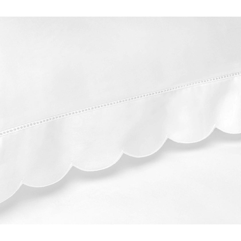 Scalloped Starlight Baby Duvet, White