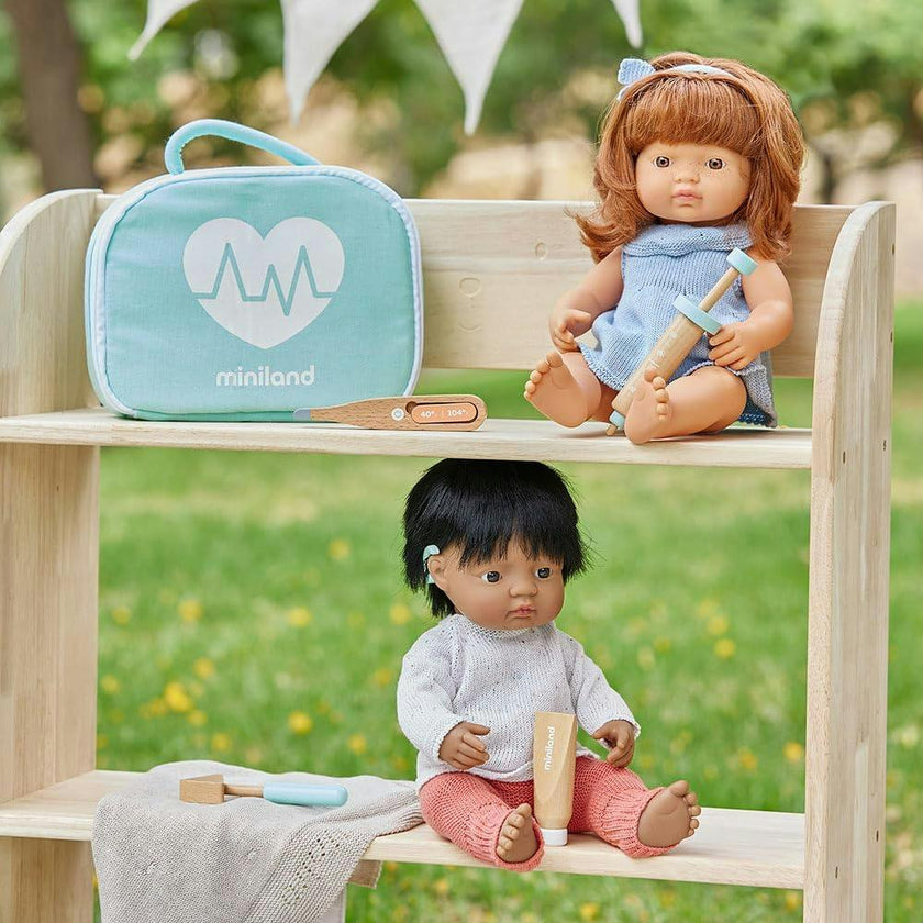 Wooden Care Set Doll Accessory Play Set for Potty Training