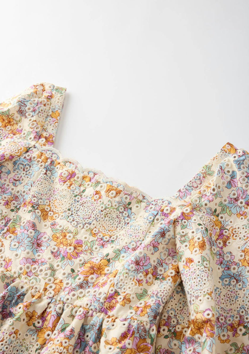 Posie Cotton Embroidered Romper