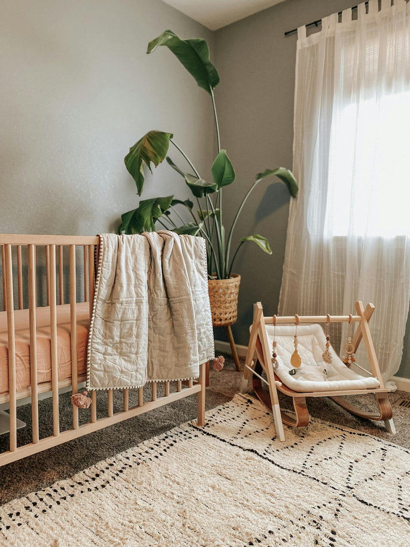 Kaleidoscope Copper Cotton Fitted Crib Sheet