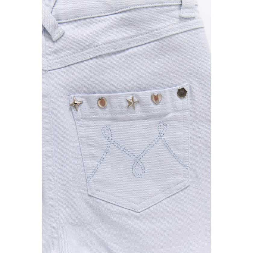 Girls Twill Stud Short in Cloud Blue