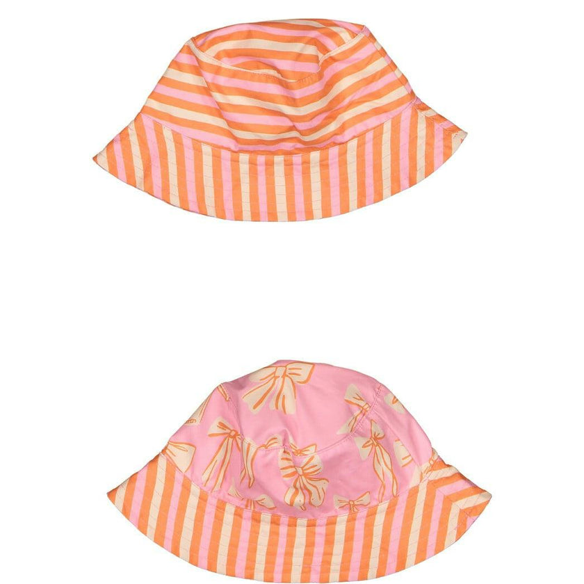 Beach stripes and bows bucket hat