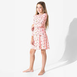 Candy Cane Lane Bamboo Girls' Long Sleeve Dress