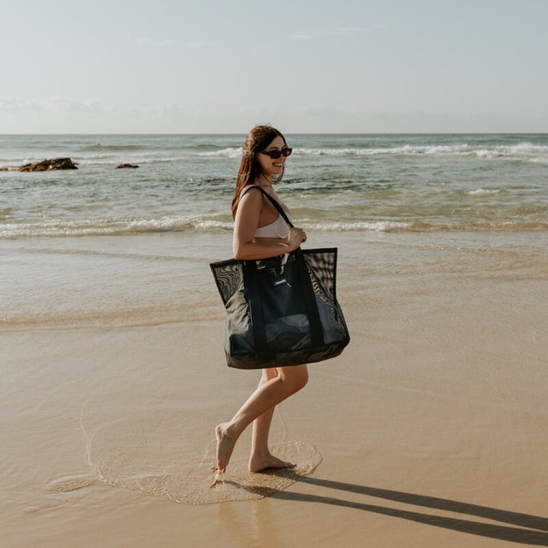 Beach Hauler™ - Mini Mesh Beach Bag – Deep Sea