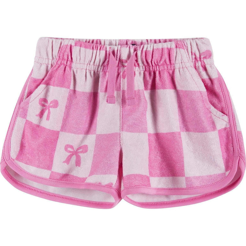 Infant Girls Terry Set | Checkered Bow